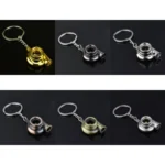 Car Turbocharger Shaped Pendant Zinc Alloy Keychain Keyring, Random Color Delivery - Image 4