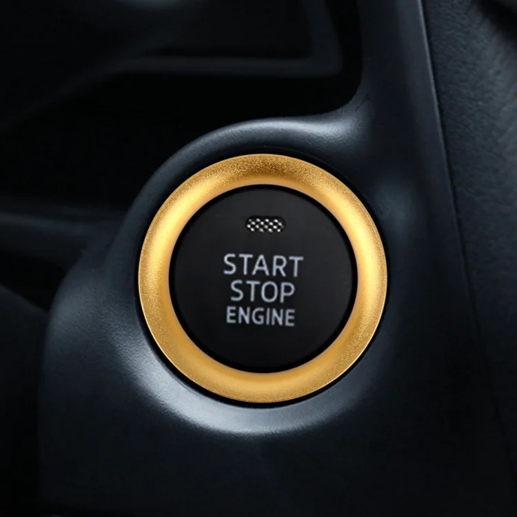 Car Engine Start Key Push Button Ring Trim Aluminum Alloy Sticker Decoration for Mazda