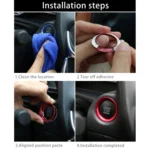 Car Engine Start Key Push Button Ring Trim Aluminum Alloy Sticker Decoration for Mazda - Image 7