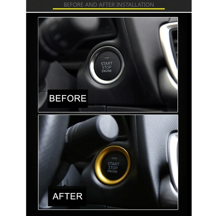 CMS4587Y_7.webp Car Engine Start Key Push Button Ring Trim Aluminum Alloy Sticker Decoration for Mazda - Image 8