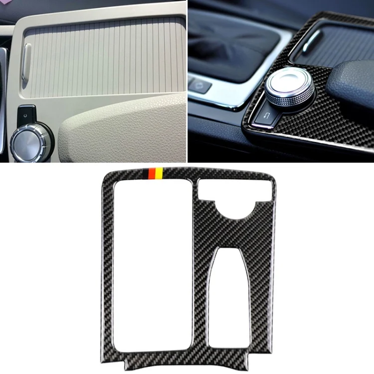 CMS4635.webp Car German Flag Carbon Fiber Right Drive Gear Position Panel Decorative Sticker for Mercedes-Benz W204 2007-2013 / W212 2010-2012 - Image 1