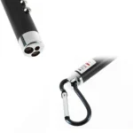 2pcs Outdoor Keychain Metal Shell Mini LED Flashlight Laser Light with Money Detecting - Image 4