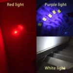 2pcs Outdoor Keychain Metal Shell Mini LED Flashlight Laser Light with Money Detecting - Image 6