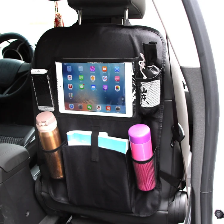 CMS5340_6.webp Car Auto Seat Back Bag Multi-Pocket Travel Storage Hanging Pocket Storage Bag for iPad and Other Goods - Image 7