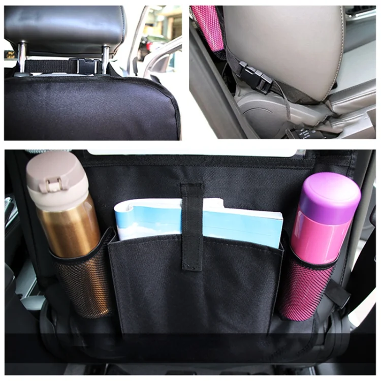 CMS5340_7.webp Car Auto Seat Back Bag Multi-Pocket Travel Storage Hanging Pocket Storage Bag for iPad and Other Goods - Image 8
