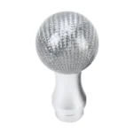 Universal Car Gear Shift Knob Modified Car Gear Shift Knob Auto Transmission Shift Lever Knob Carbon Lead Gear Knobs  with Three Rubber Covers - Image 2