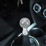 Universal Car Gear Shift Knob Modified Car Gear Shift Knob Auto Transmission Shift Lever Knob Carbon Lead Gear Knobs  with Three Rubber Covers - Image 5