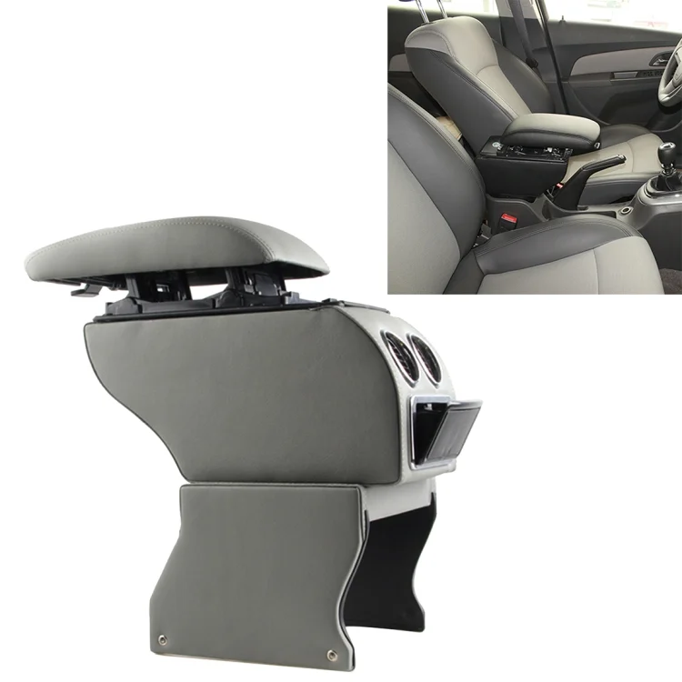Car ABS Leather Wrapped Armrest Box with Fast Charge USB Holes and Cables for Tiguan