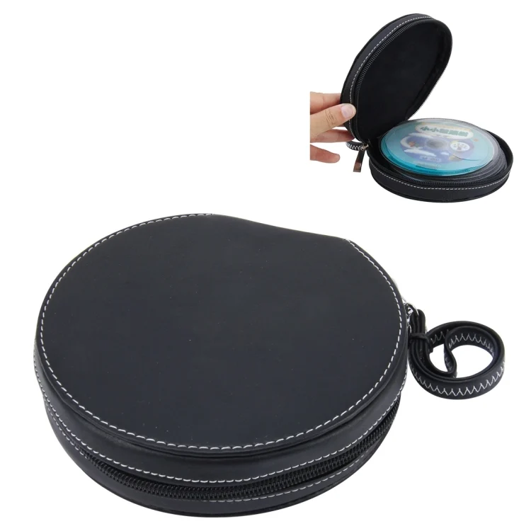 20 CD Disc Storage Case Leather Bag Heavy Duty CD/ DVD Wallet for Car, Home, Office and Travel