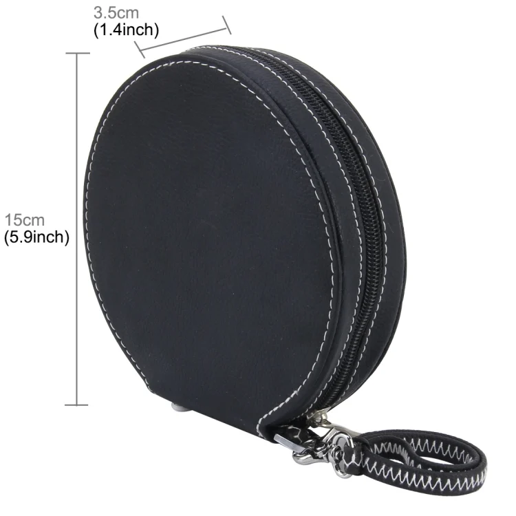 CMS6361C_2.webp 20 CD Disc Storage Case Leather Bag Heavy Duty CD/ DVD Wallet for Car, Home, Office and Travel - Image 3