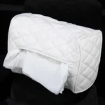 Car Auto Leather Sun Visor Backseat Hanger Tissue Box Paper Napkin Bag (Not Include Napkin) - Image 2