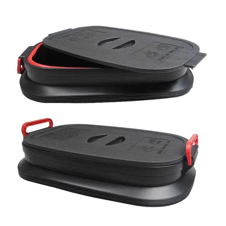 CMS6713_2.webp 37L Car Collapsible Plastic Organizer Bin with Lid for Camping and Outdoor - Image 3