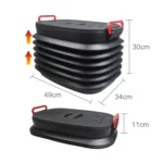 37L Car Collapsible Plastic Organizer Bin with Lid for Camping and Outdoor - Image 6