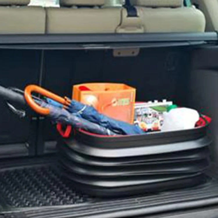 CMS6713_8.webp 37L Car Collapsible Plastic Organizer Bin with Lid for Camping and Outdoor - Image 9