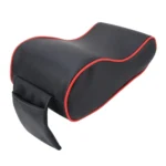Universal Car PU Leather and Memory Foam Wrapped  Armrest Box Breathable Car Armrest Box Mat with Phone Holder Storage Bag - Image 2