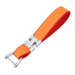 Car Metal Leather Key Ring Keychain, Random Color Delivery - Image 3