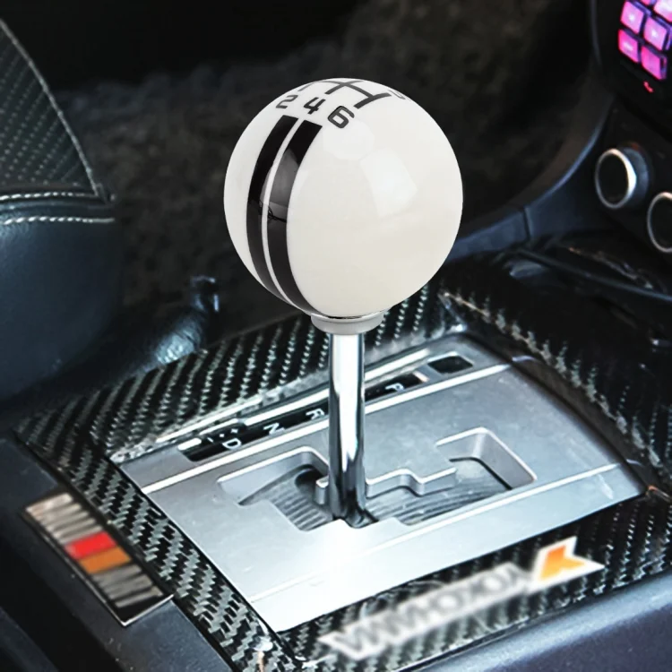 CMS7760B.webp Universal Vehicle Ball Shape Modified Resin Shifter Manual 6-Speed Left-R Gear Shift Knob - Image 1