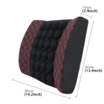 12V Four Season Chemical Fiber Wrapping Lumbar Seat Relaxation Waist Support Cushion for Car Office Family - Image 2