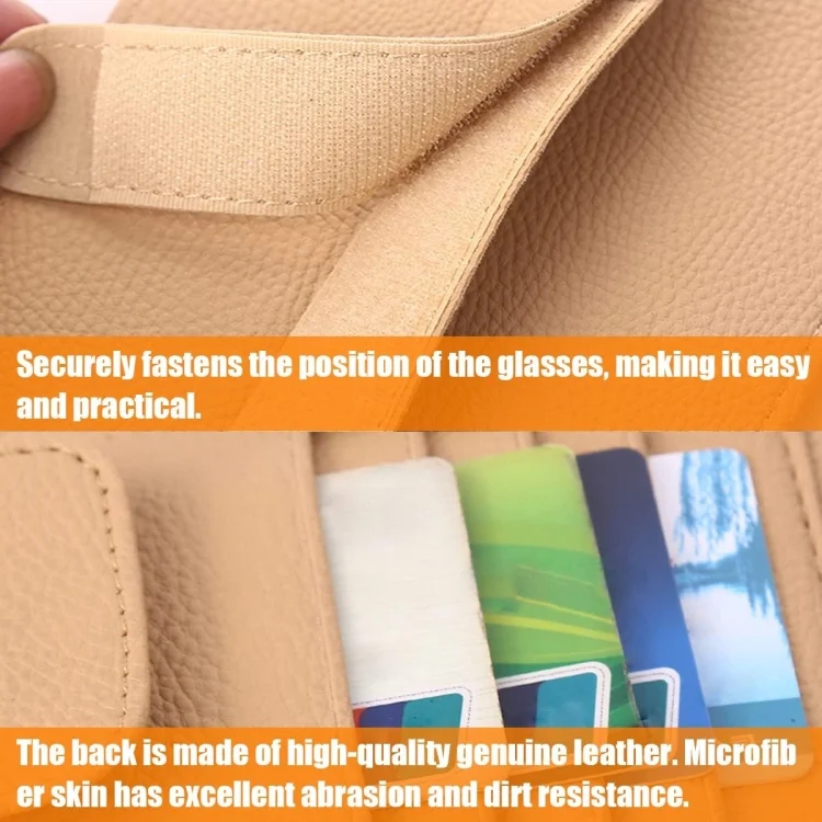CMS8898_B4.webp Multi-functional Auto Car Sun Visor Sunglass Holder Card Bill Ticket Storage Holder Pouch Bag - Image 5