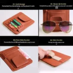 Multi-functional Auto Car Sun Visor Sunglass Holder Card Bill Ticket Storage Holder Pouch Bag - Image 6