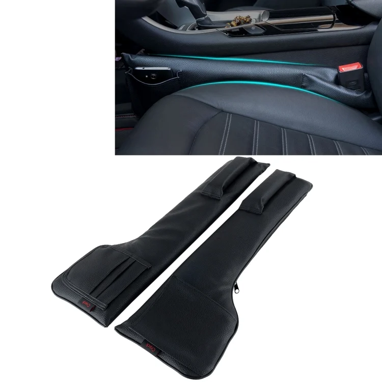 CMS9013B.webp A Pair Universal Car Seat Catcher Gap Console Filler Seat Side Pocket Organizer Catcher Leak-Proof Seat Crevice Storage Bags - Image 1
