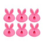 6 PCS CC-941 Rabbit Shape Single Hole Cable Clips Holder, Cable Management System and Cord Organizer Solution - Image 2