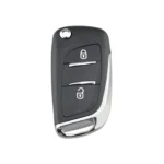 For PEUGEOT Car Keys Replacement 2 Buttons Car Key Case with Grooved and Holder - Image 2