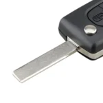 For PEUGEOT Car Keys Replacement 2 Buttons Square Car Key Case with Grooved and Holder - Image 6