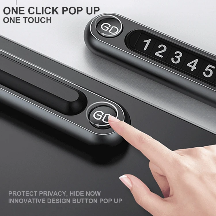 CRP0290H_9.webp Hidden Number Metal Car Temporary Parking Number Plate Parking Card - Image 10