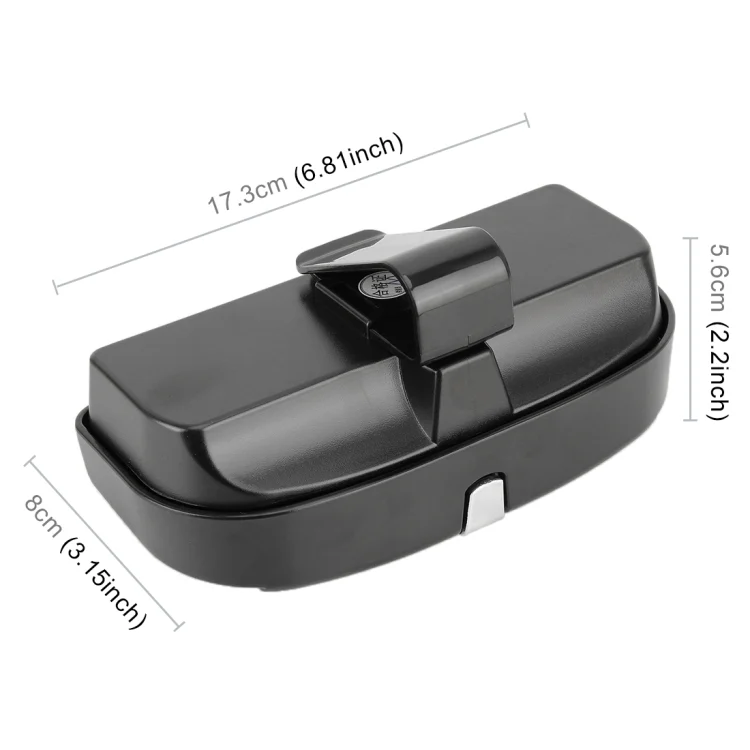 CRP0388B_3.webp Car Multi-functional Glasses Case Sunglasses Box with Card Slot, Flat Style - Image 4