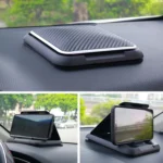 Car Carbon Fiber Texture Silicon Mobile Phone Holder for 3.5-6.8 inches Cellphone - Image 12