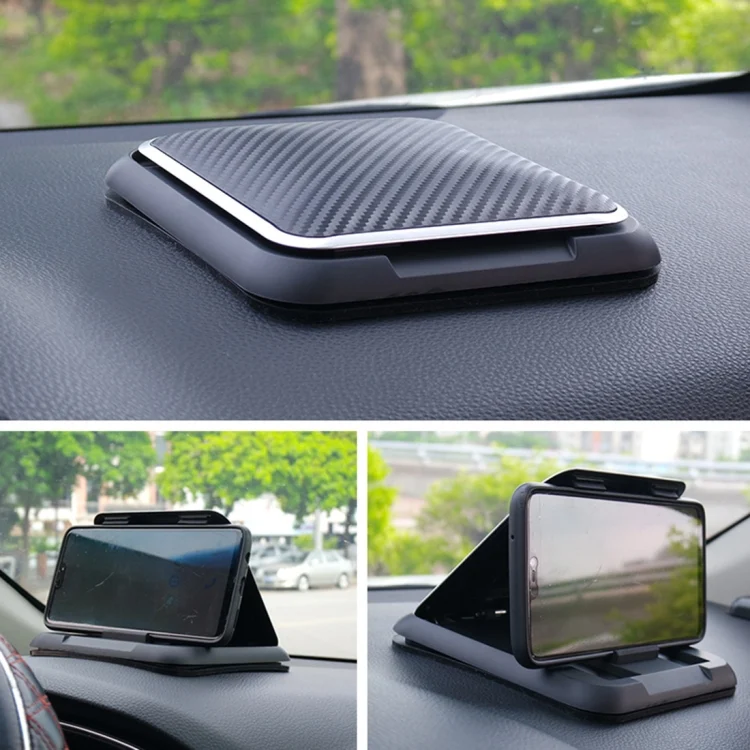 CRP0392_11.webp Car Carbon Fiber Texture Silicon Mobile Phone Holder for 3.5-6.8 inches Cellphone - Image 12