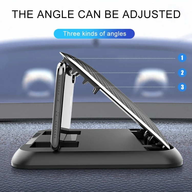 CRP0392_7.webp Car Carbon Fiber Texture Silicon Mobile Phone Holder for 3.5-6.8 inches Cellphone - Image 8