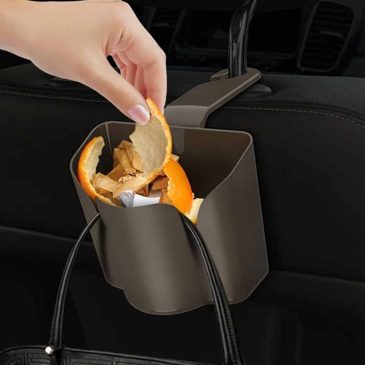 CRP0678Z.webp Car Back Seat Hook Trash Rubbish Garbage Can Mobile Phone Holder Storage Box - Image 1