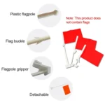 10 PCS 34cm Clip-type Car Window Plastic Flagpole, No Flag - Image 3