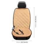 Car 12V Front Seat Heater Cushion Warmer Cover Winter Heated Warm, Single Seat - Image 2