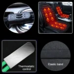 Car 12V Front Seat Heater Cushion Warmer Cover Winter Heated Warm, Double Seat - Image 3