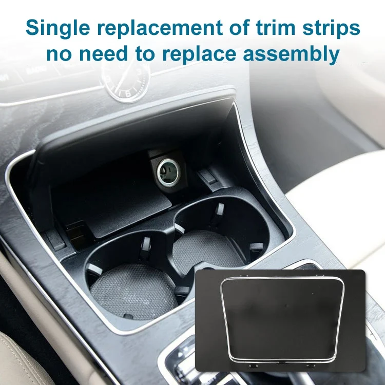 CRP1182_4.webp 2056830900 Car Cup Holder Electroplating Trim Decorative Frame for Mercedes-Benz C Class W205 - Image 5