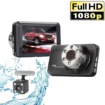 T638+ Car DVR USB Hidden Dual-lens Driving Recorder HD Reversing Video Monitor - Image 2
