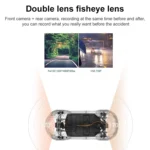 T638+ Car DVR USB Hidden Dual-lens Driving Recorder HD Reversing Video Monitor - Image 4