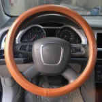 Universal Car Genuine Leather Pinhole Steering Wheel Cover, Diameter: 38cm