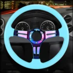 Car Colorful Modified Racing Sport Horn Button Steering Wheel, Diameter: 34.6cm