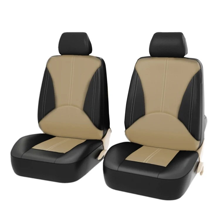 CRP2286Q.webp 4 in 1 Universal PU Leather Four Seasons Anti-Slippery Front Seat Cover Cushion Mat Set for 2 Seat Car - Image 1