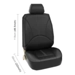 4 in 1 Universal PU Leather Four Seasons Anti-Slippery Front Seat Cover Cushion Mat Set for 2 Seat Car - Image 3