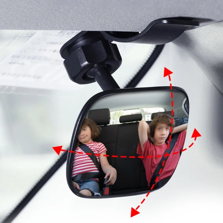 CRP2290_8.webp 3R-2161 Car Truck Interior Rear View Blind Spot Adjustable Wide Angle Mirror with Clip - Image 9