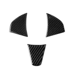 3 in 1 Car Carbon Fiber Steering Wheel Button Decorative Sticker for Honda Fit, Left and Right Drive Universal - Image 2