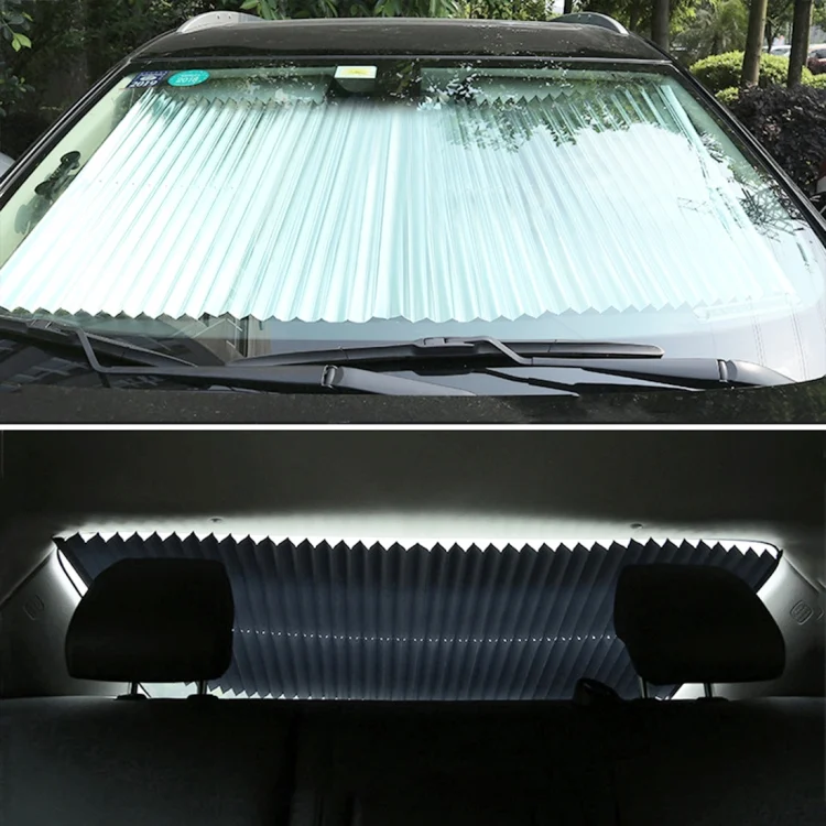 CRP2661_10.webp Car Sucker Suction Cups Retractable Windshield Sun Shade Block Sunshade Cover for Solar UV Protect, Size: 65cm - Image 11