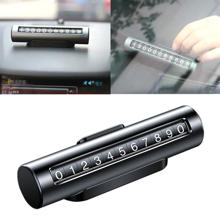 Car Metal Roller Creative Temporary Parking Card Parking Number Card