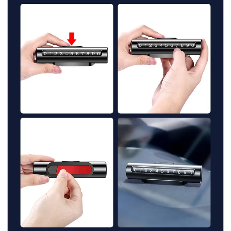 CRP2681B_9.webp Car Metal Roller Creative Temporary Parking Card Parking Number Card - Image 10