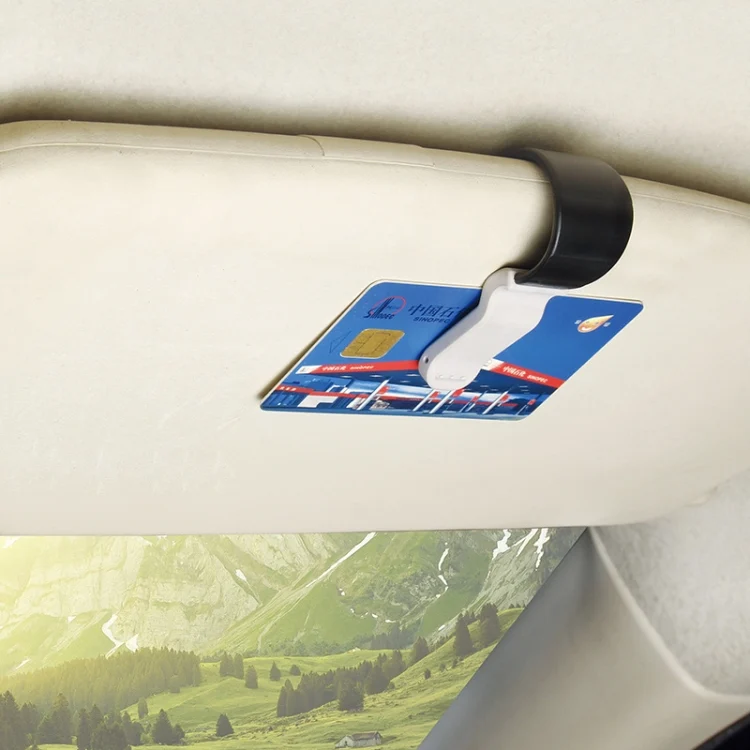 CRP2748B_4.webp Multifunctional Car Glasses Mount Holder Card Bill Storage Clip - Image 5